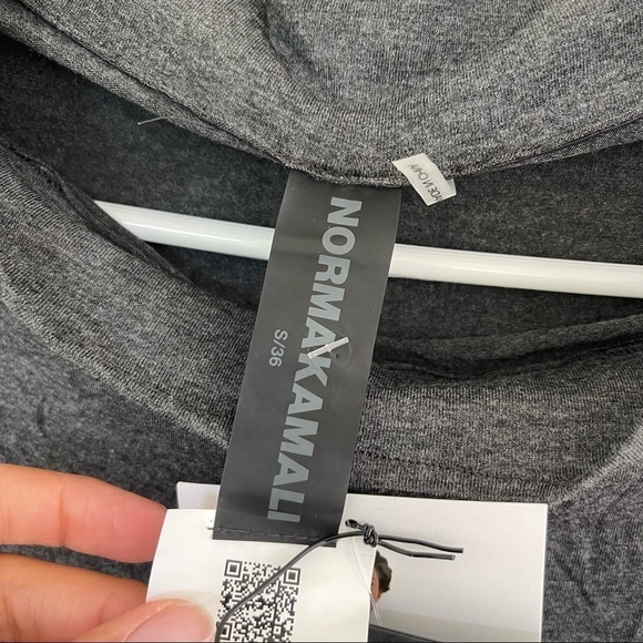 NEW Norma Kamali All in One Dress Dark Grey Size Small NWT - Picture 6 of 8